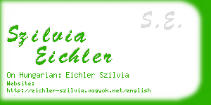 szilvia eichler business card